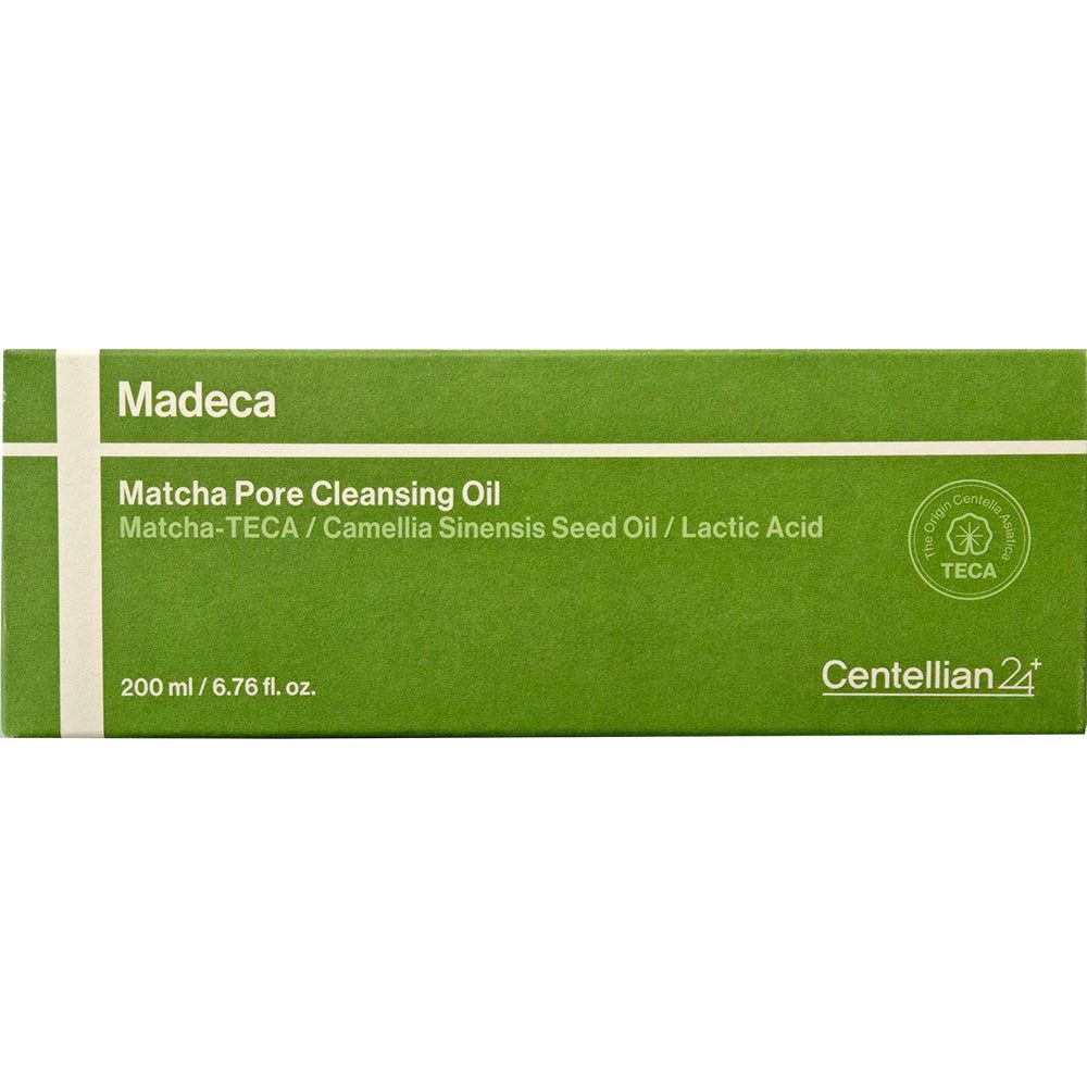 Emballage produit vert pour CENTELLIAN24 Madeca Matcha Pore Cleansing Oil, 200 ml.