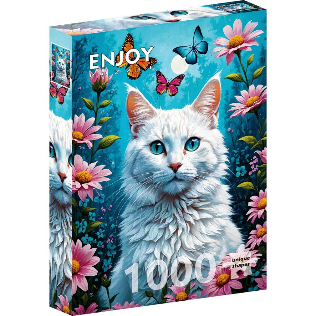 enjoy White Cat Puzzel 1000 delen