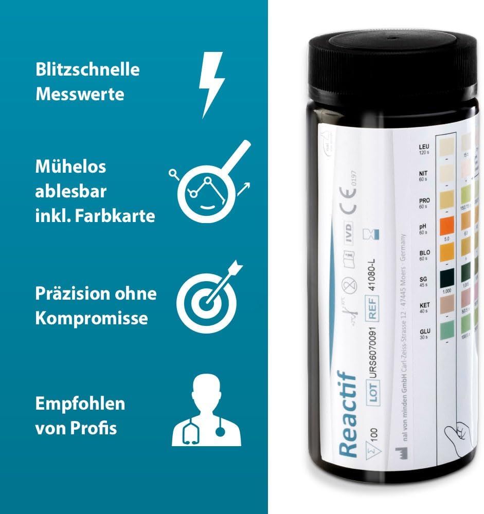 Reactif Test de santé - bandelettes urinaires pour 8 paramètres