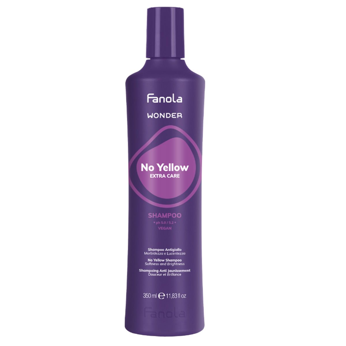 Fanola Wonder No Yellow Extra Care Shampooing, 350ml.