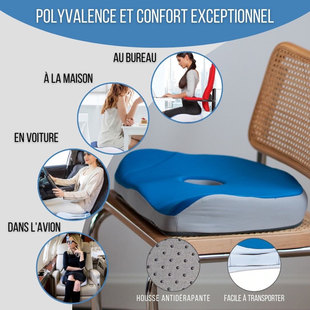 INPHYSIO Coussin de siège ergonomique, mousse mémoire