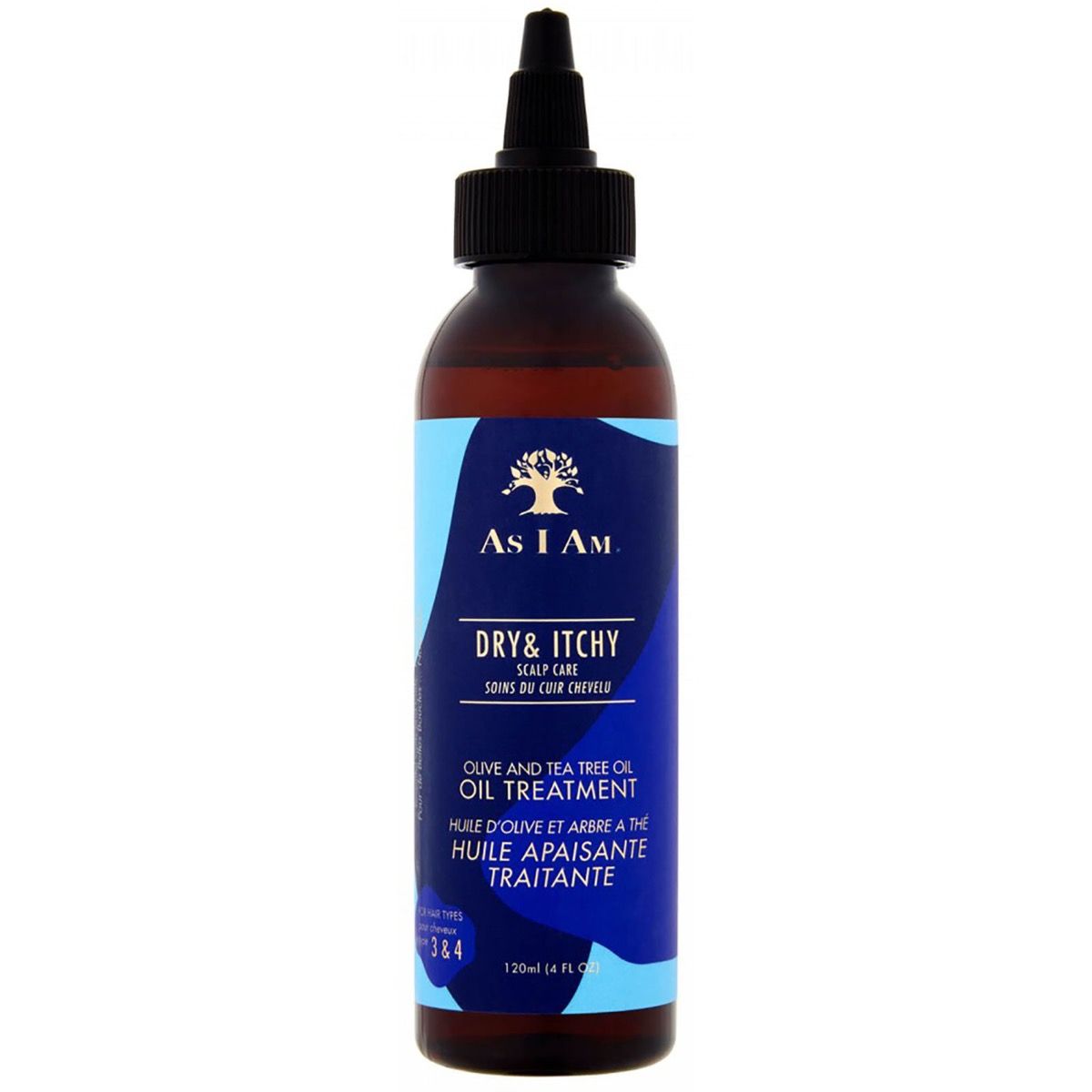 As I Am Dry & Itchy Scalp Care Olive & Tea Tree Oil Treatment flacon, 120ml.