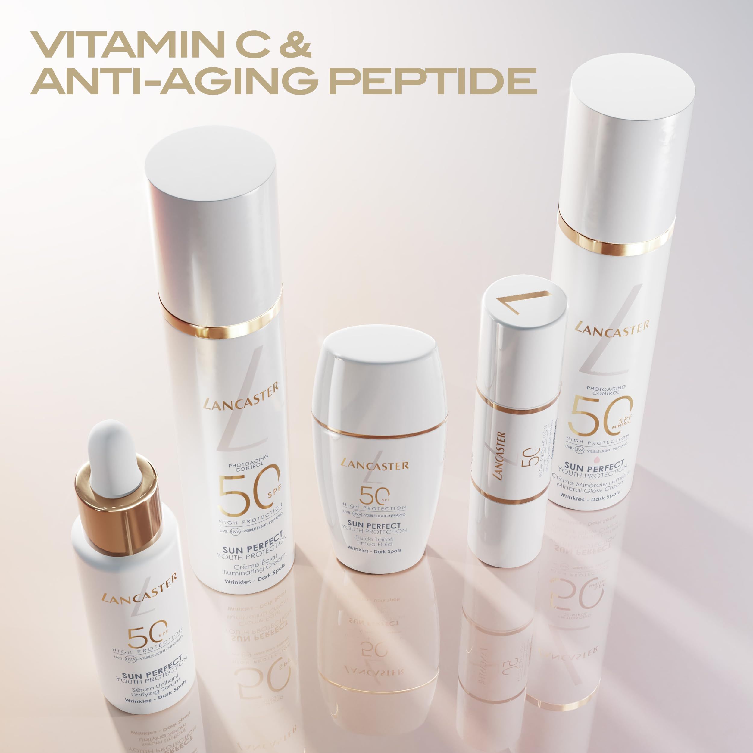 Aanbrengen van Lancaster Sun Perfect Illuminating Cream met instructies.
