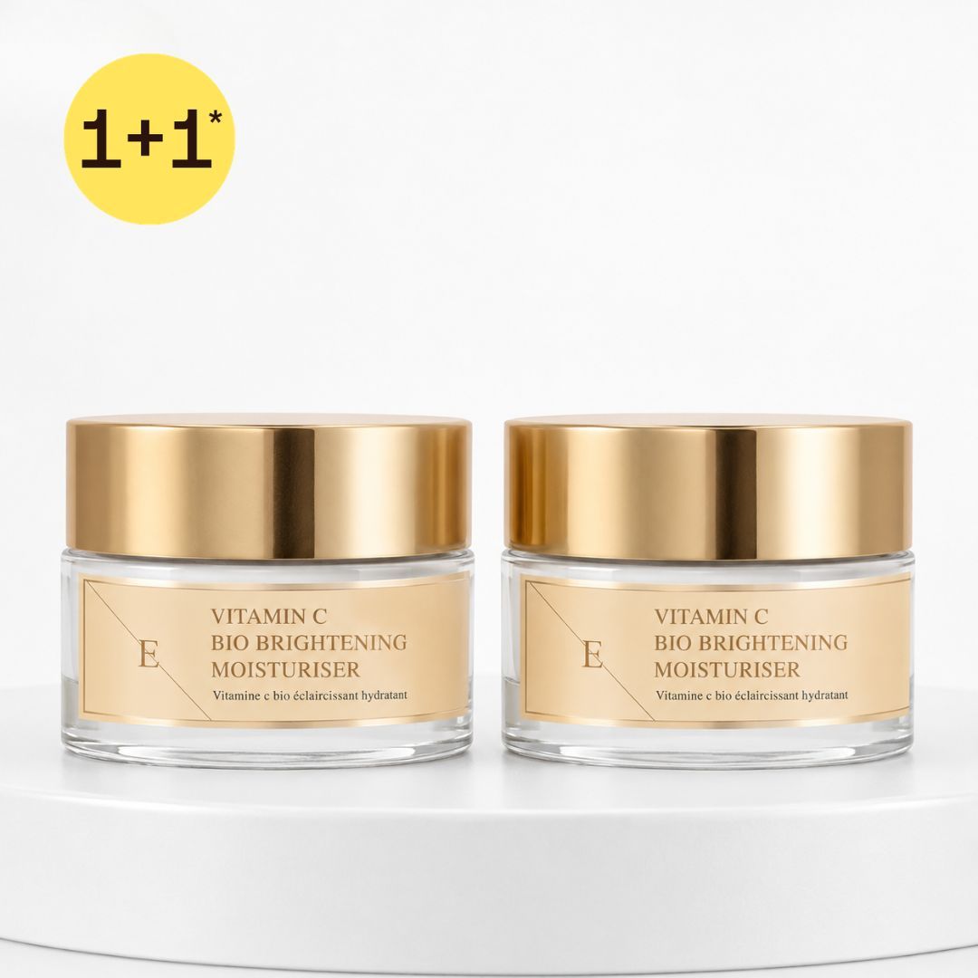 Twee potjes Vitamine C Bio Brightening Moisturiser.