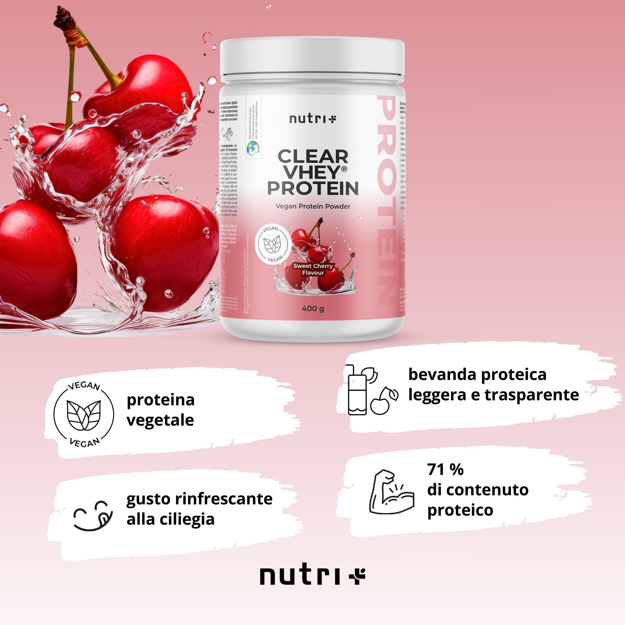 nutri+ Clear Vhey proteinepoeder