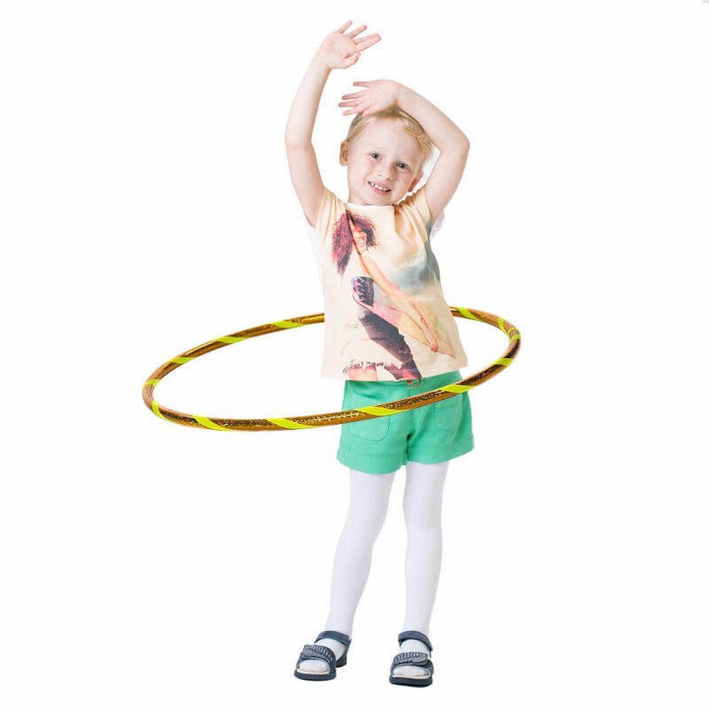 Hoopomania Glamour hula hoop enfant | Ø 70 cm | Jaune-Jaune