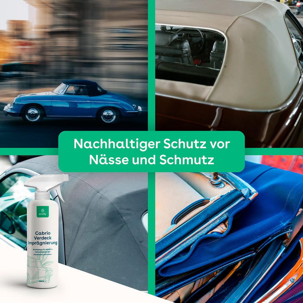 eco:fy® Imperméablisiant pour capote de cabriolet • traitement hydrofuge pour le toit