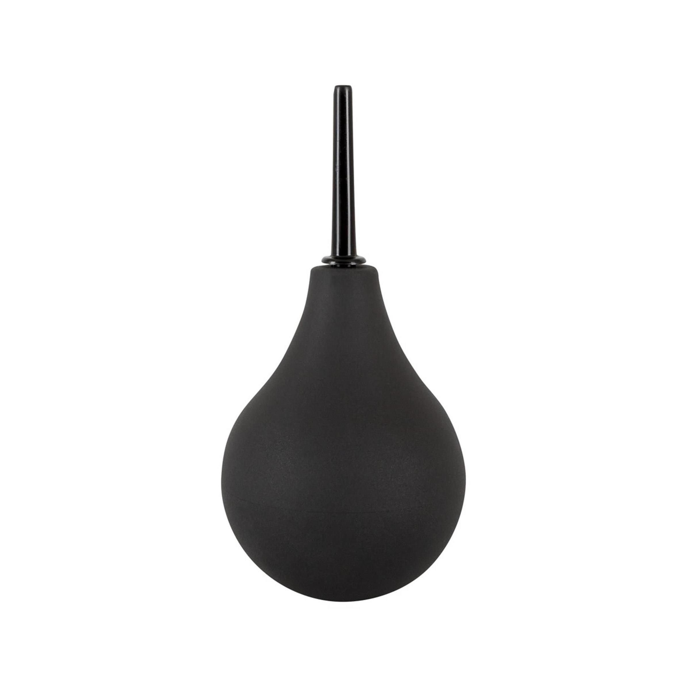 Douche noire en silicone avec manche long.