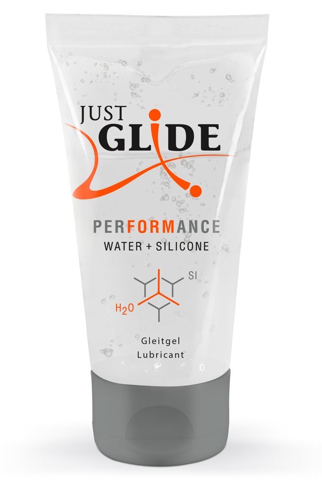Just Glide Performance glijmiddel tube, Water + Siliconen.