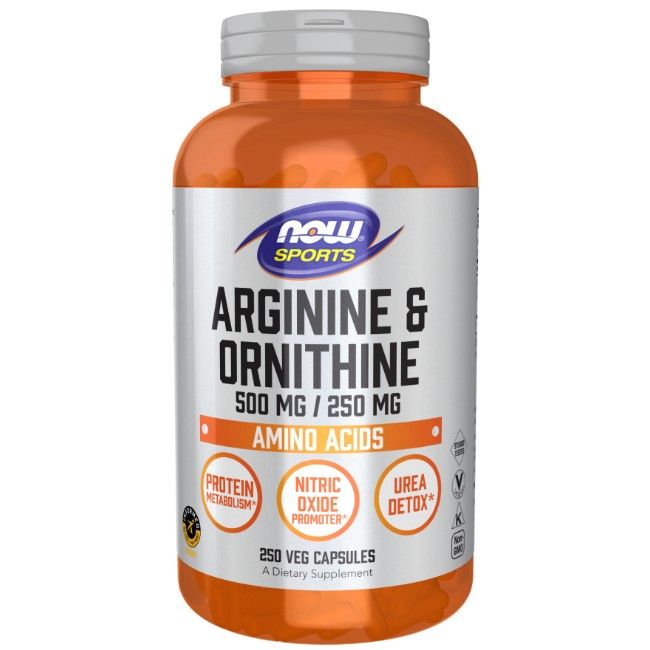 Now Foods Arginine en ornithine 500 mg / 250 mg