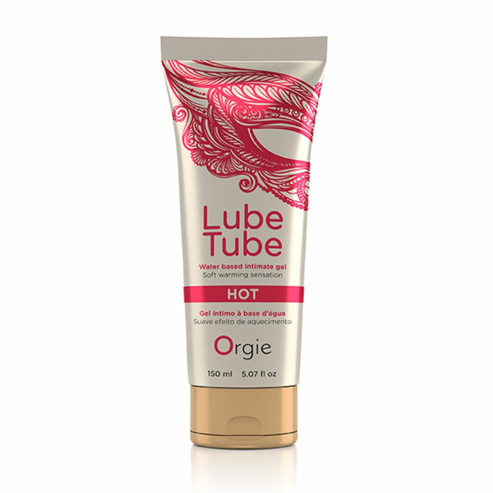 Orgie Lube Tube HOT glijmiddel in een tube met gouden dop. Op waterbasis voor zachte warmte.