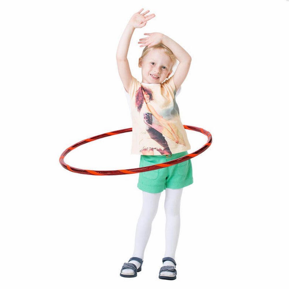 Hoopomania Glamour hula hoop enfant | Ø 80 cm | Rouge-Orange