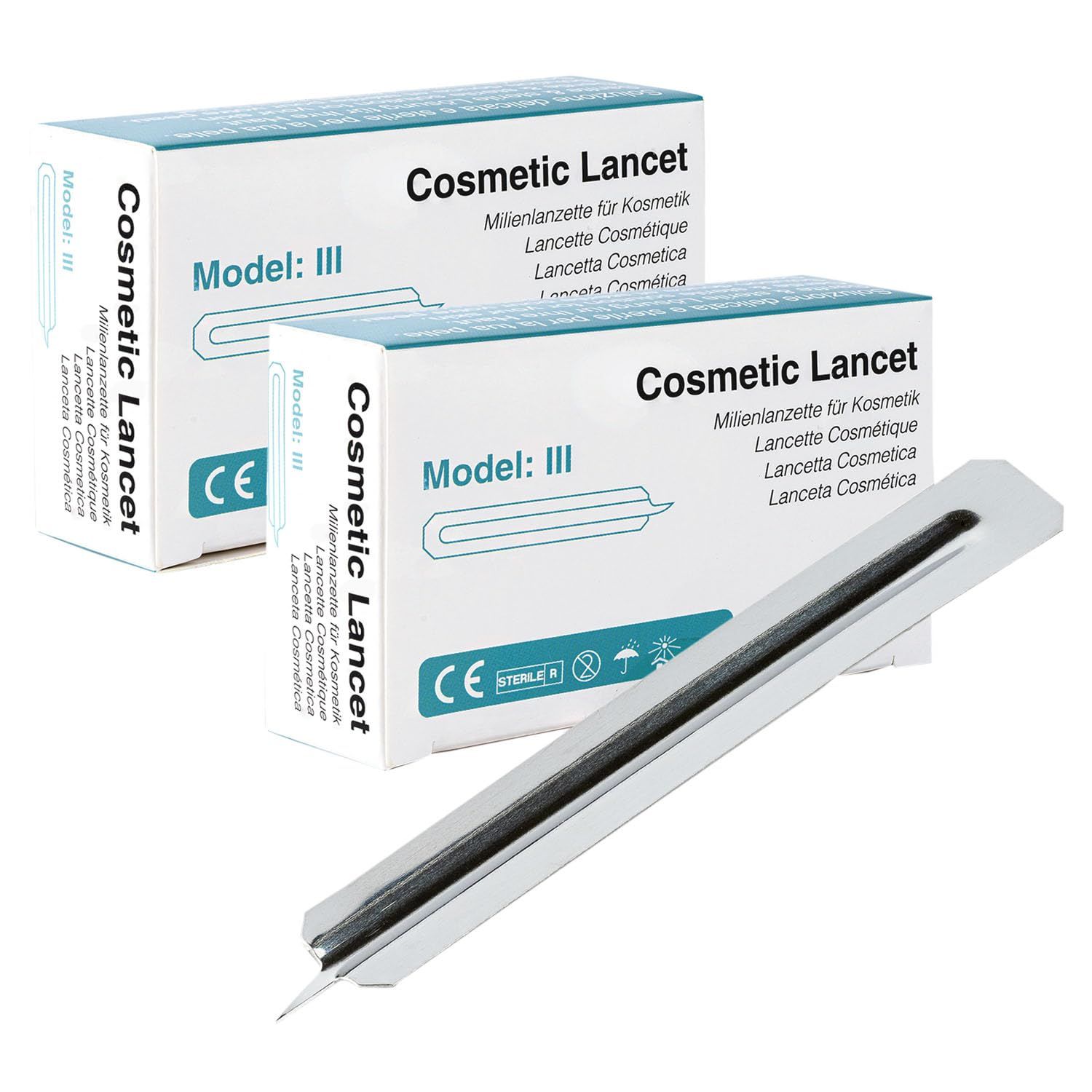 200 stuks milia-lancetten - Steriele lancetten cosmetica - Puistjesverwijderaar