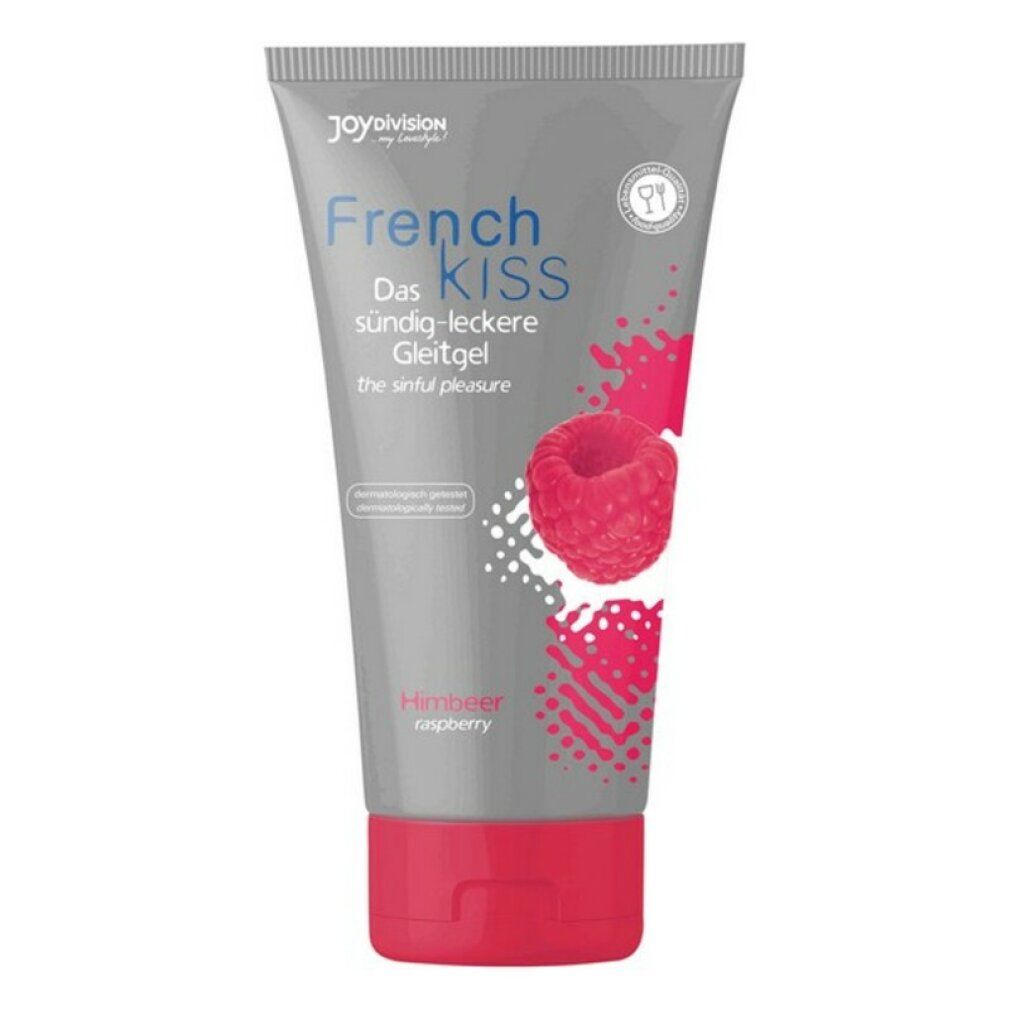 Tube Joydivision French Kiss Himbeer. Texte: Das sündig-leckere Gleitgel, Himbeer, raspberry.