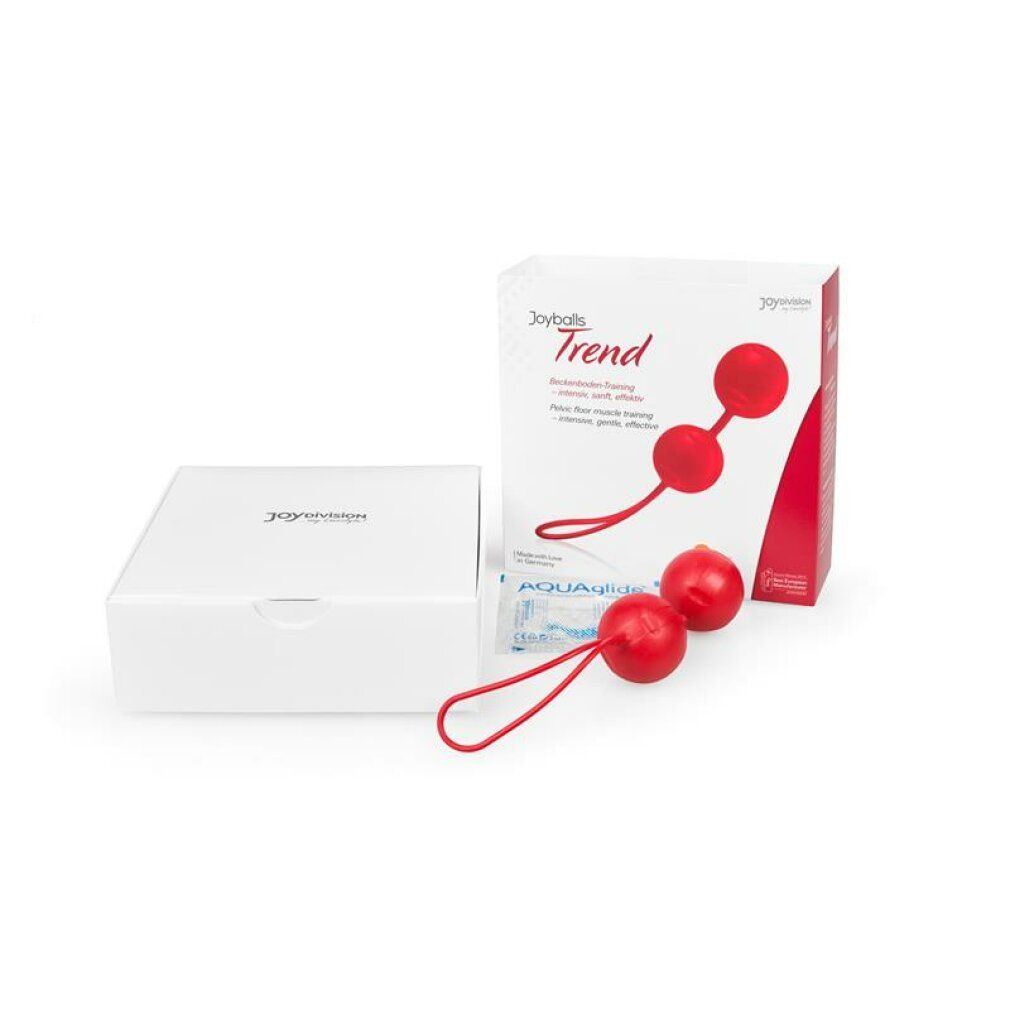 Joyballs® Trend rouge et emballage, avec lubrifiant.