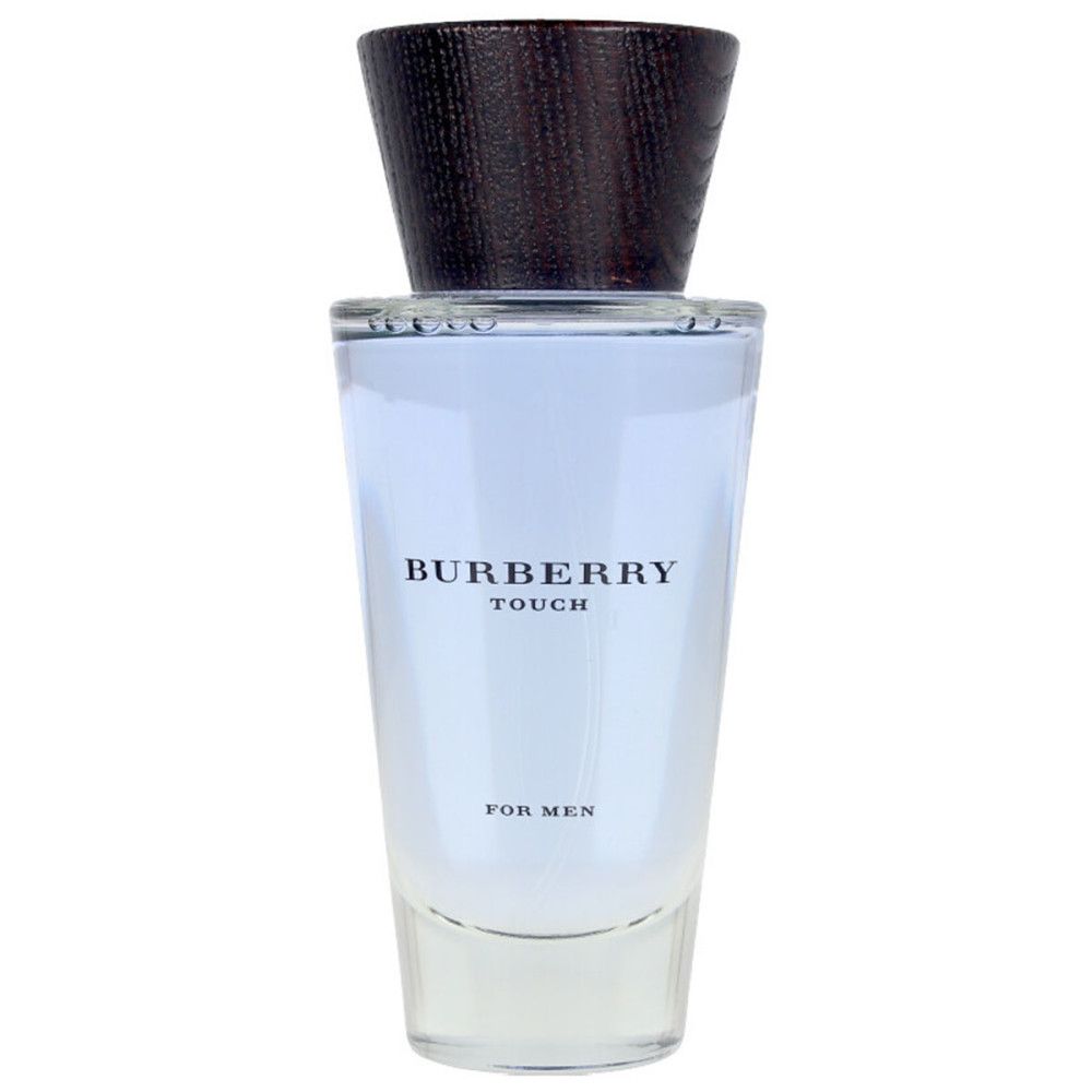 Burberry Touch for Men Eau de Toilette fles met donker houten dop.