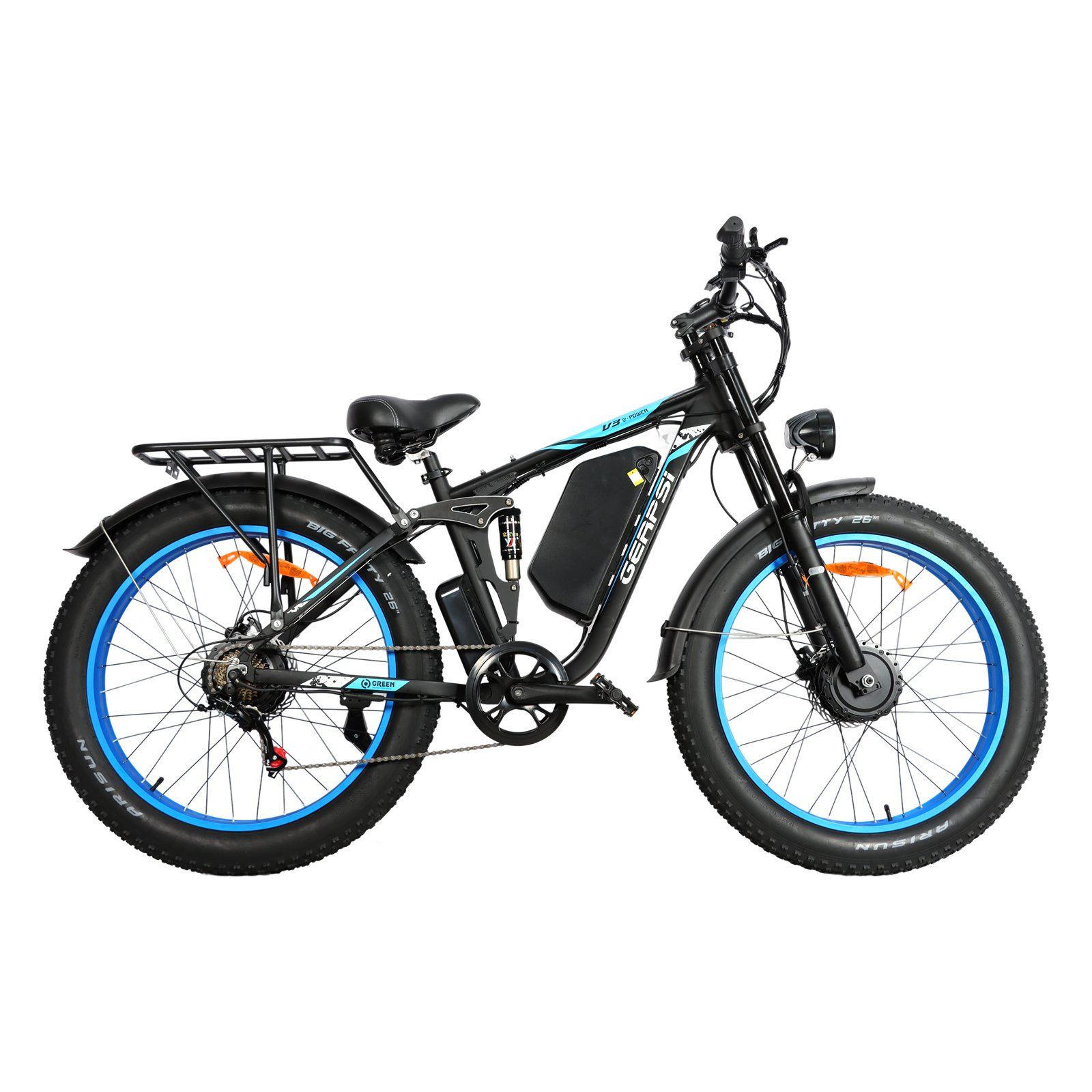 BAOLUJIE DP2603 Elektrische mountainbike, 52V 32Ah verwijderbare accu