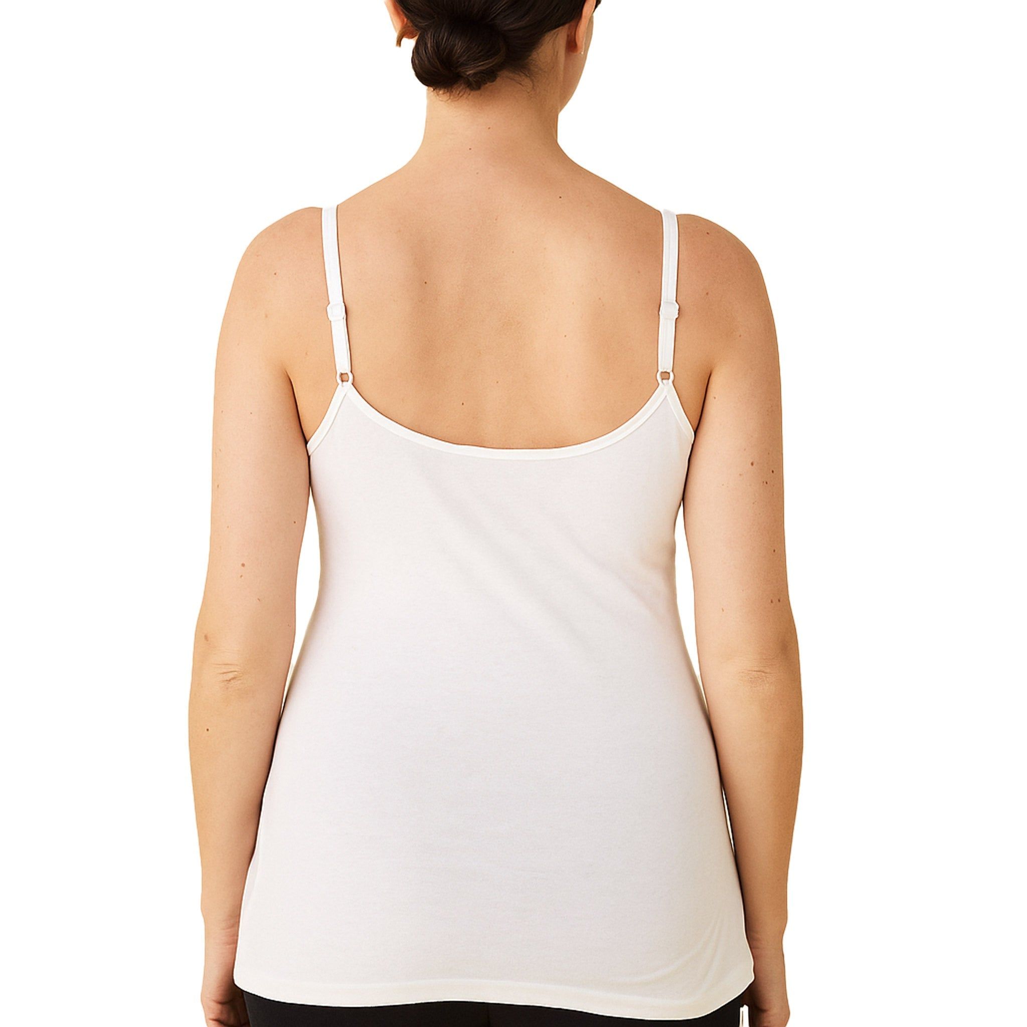 MYSANITY Débardeur de maternité en coton extensible avec soutien-gorge, blanc