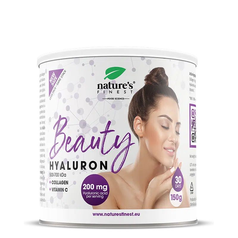 Boîte 'Nature's Finest Beauty Hyaluron' avec collagène et vitamine C, 150g, 30 jours.