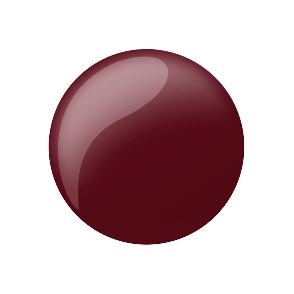 Tache ronde et brillante de couleur Moody Mahogany. Couleur rouge foncé brillante.