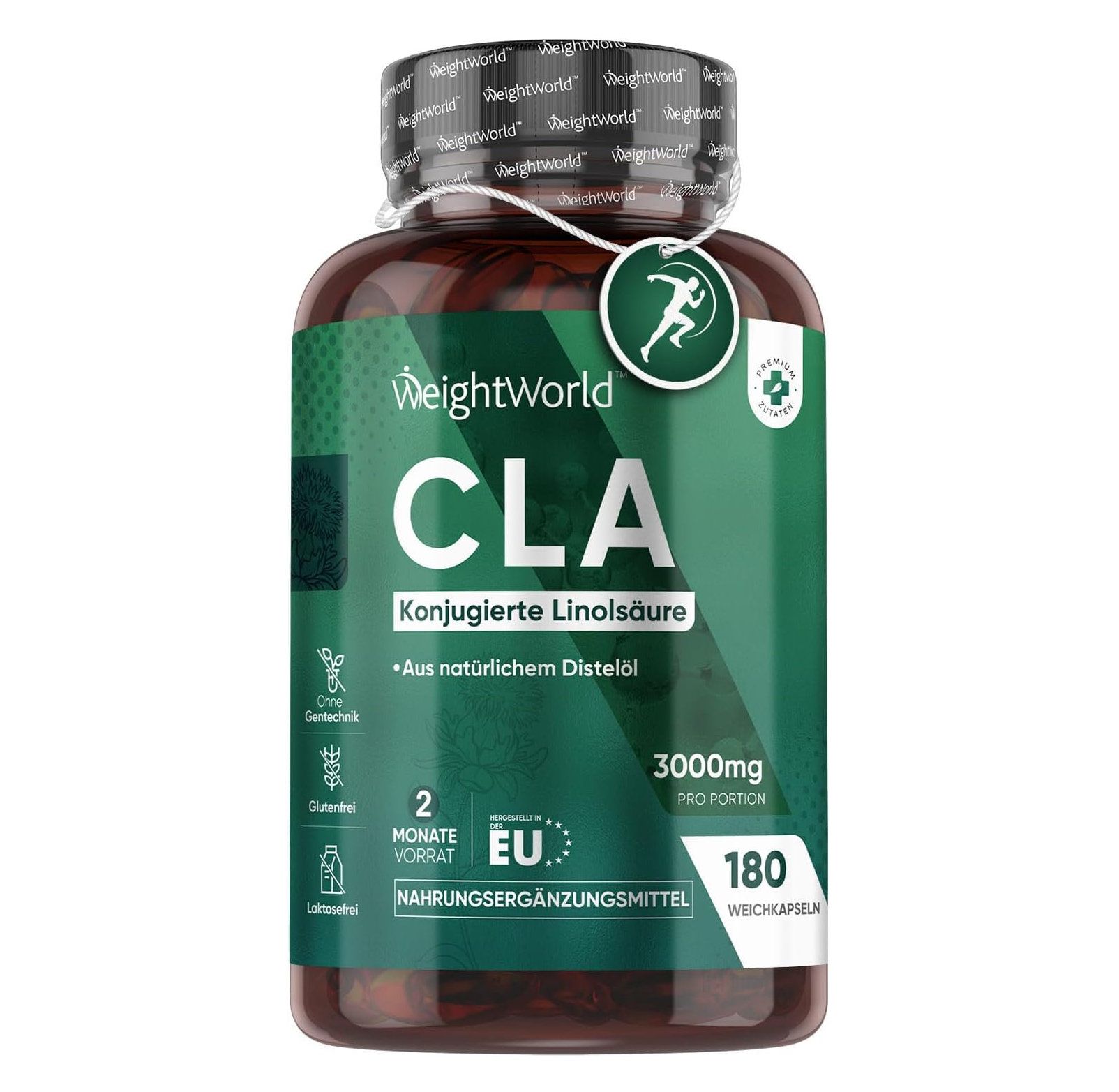 WeightWorld CLA capsules, 180 stuks, gemaakt in de EU.