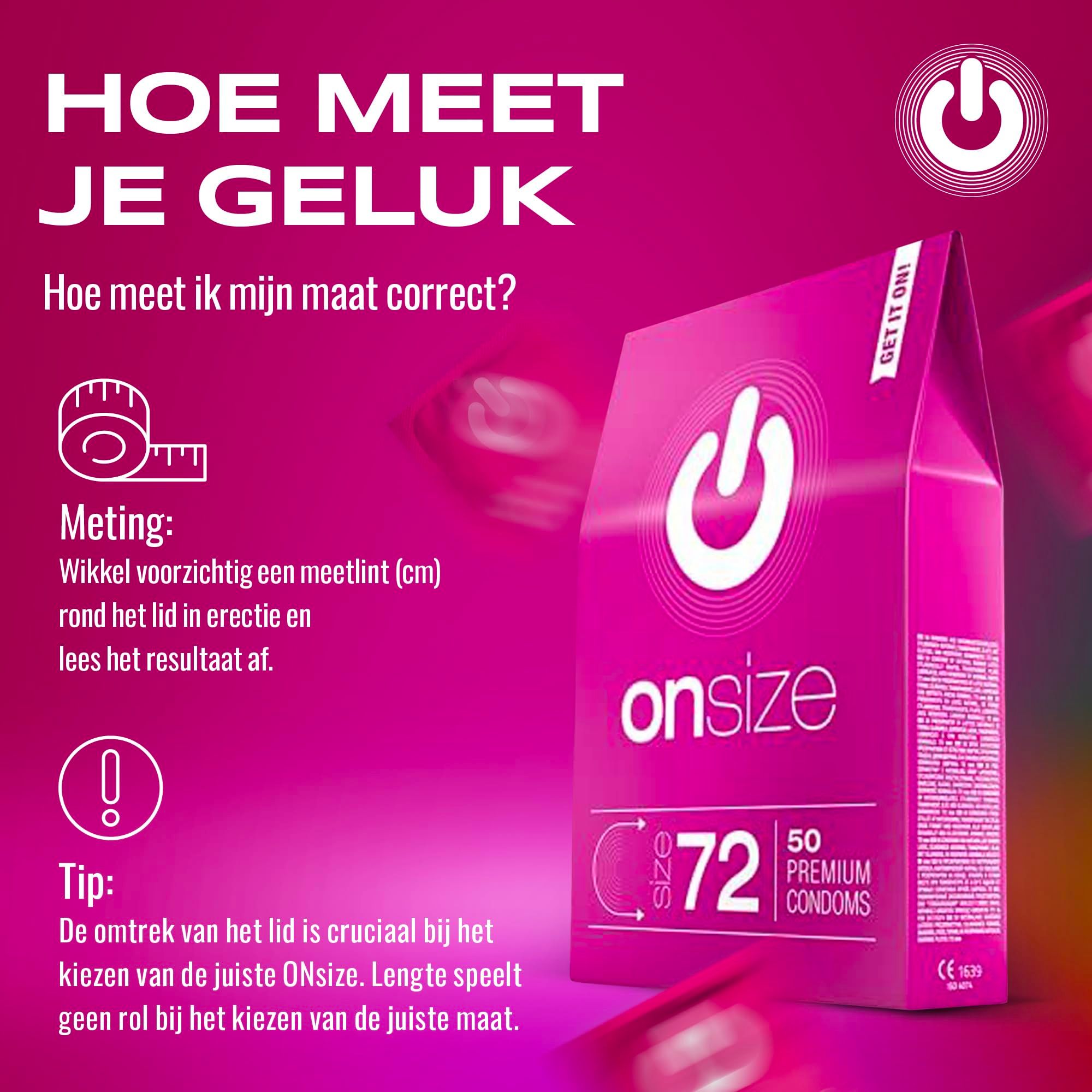Instructies voor het meten van de penisomtrek voor condoomkeuze.