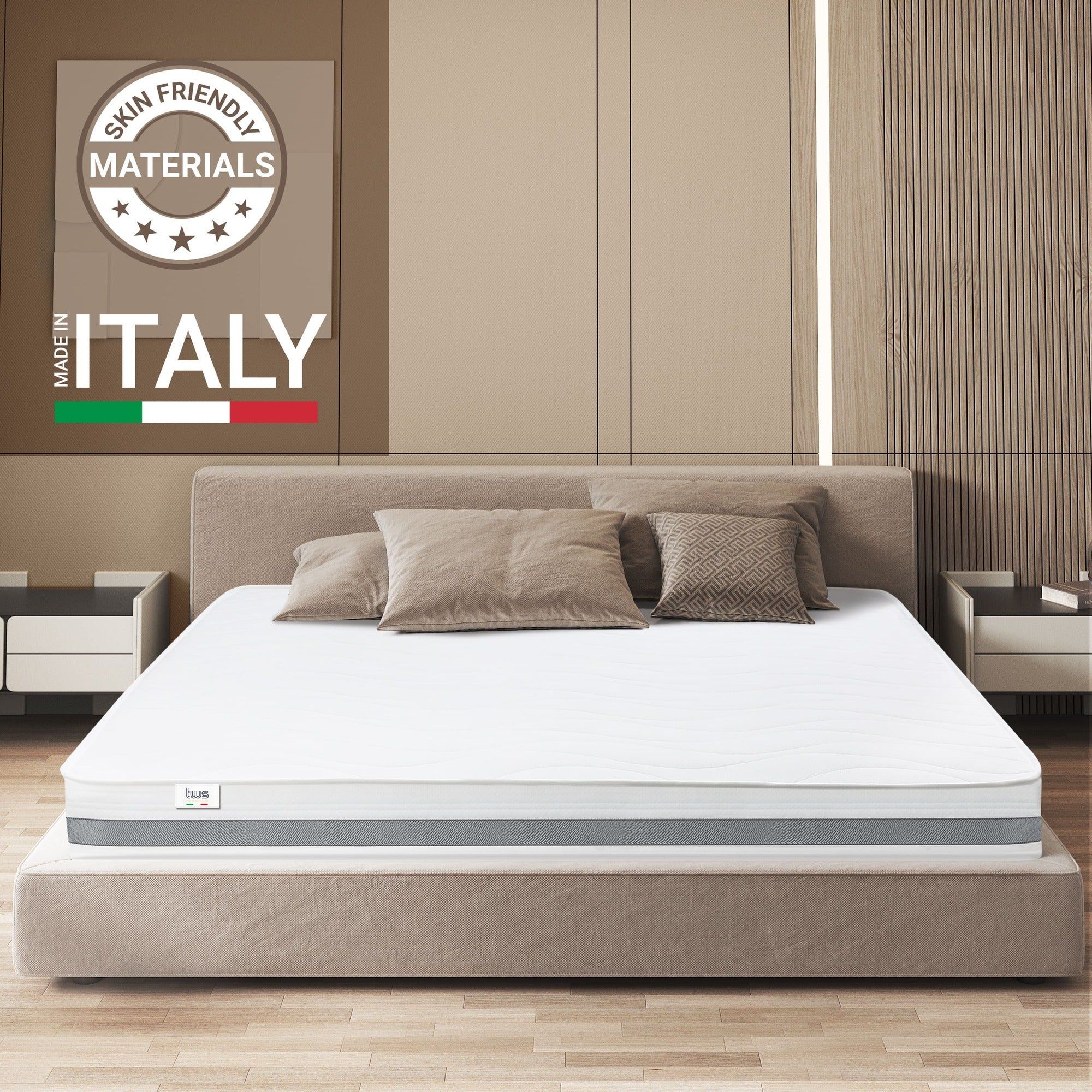 The White Stone Matras Pocketvering en Memory 90x200 20 cm