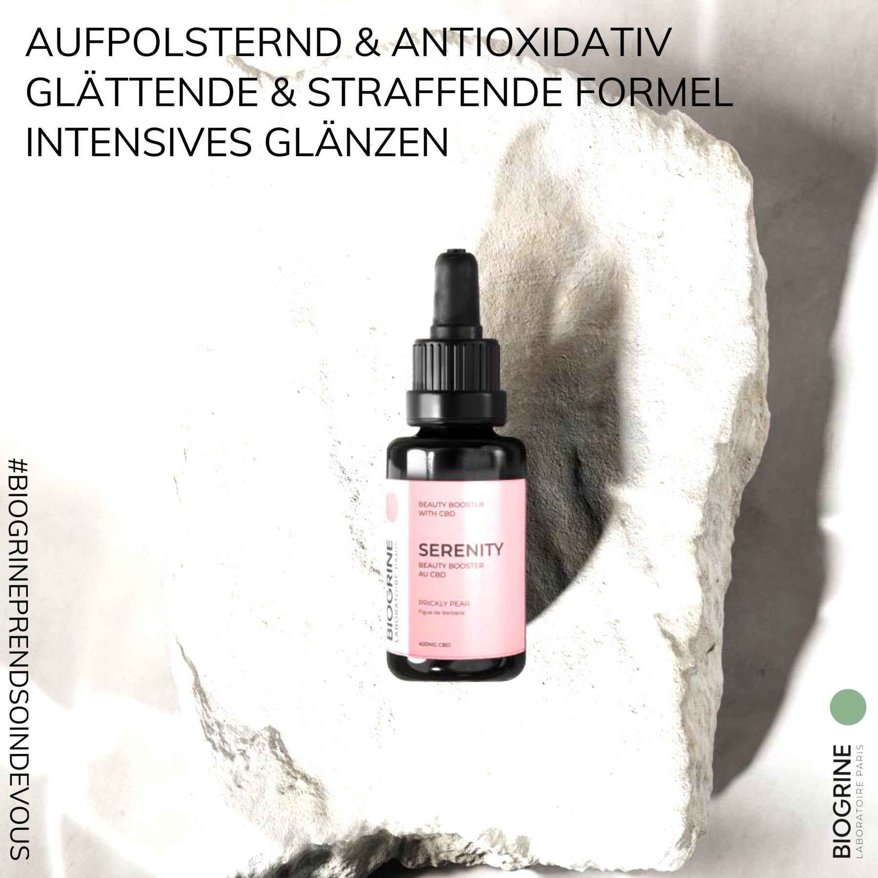 BIOGRINE ""SERENITY""  SÉRUM BEAUTÉ INTENSIF BOOSTER au CBD et FIGUE DE BARBARIE