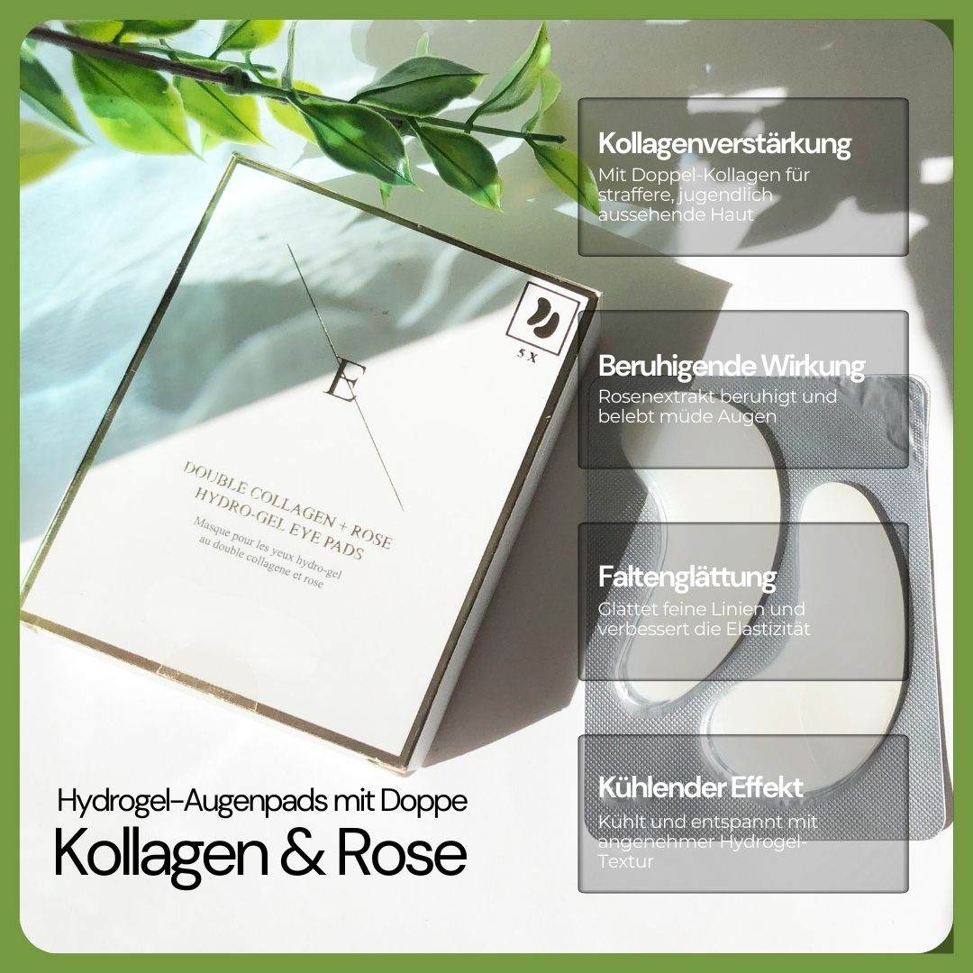 ErthSkin London Dubbel collageen + Rose Hydrogel oogkussentjes