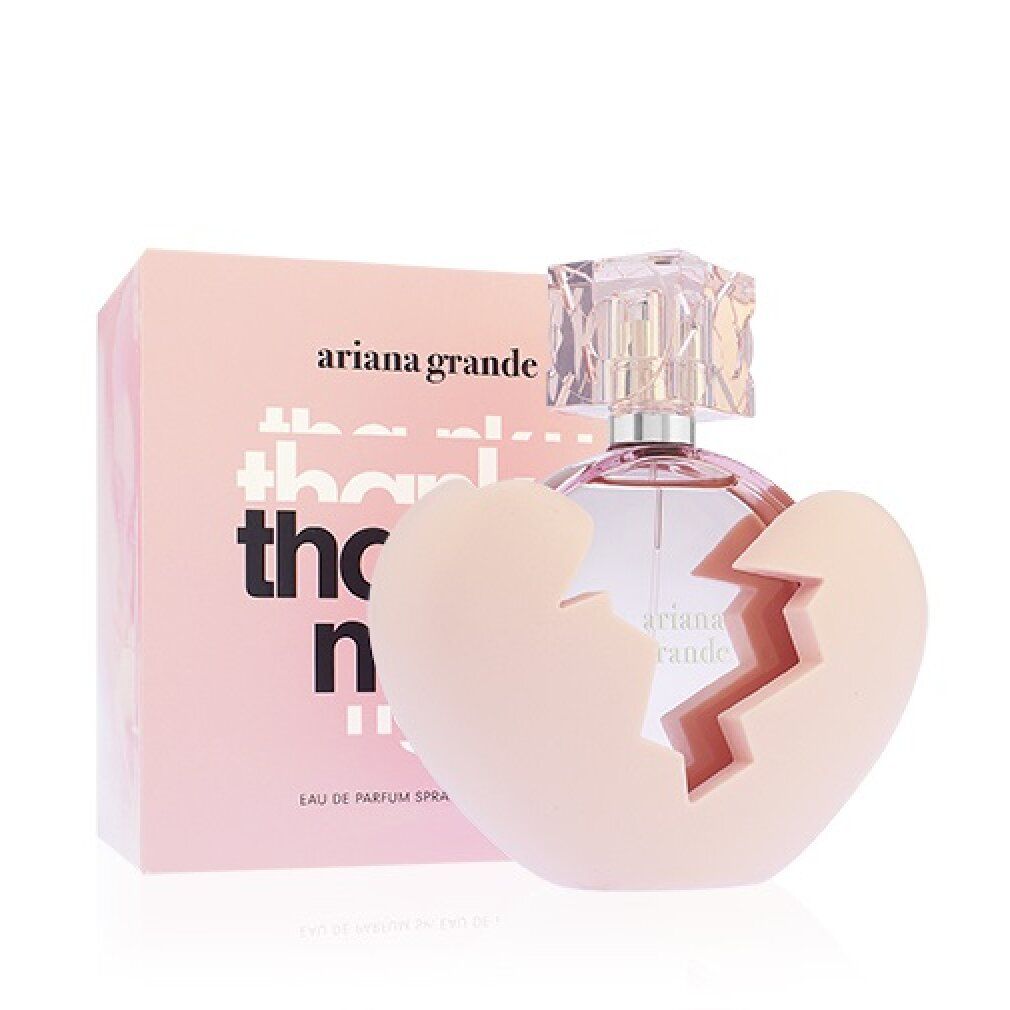 Parfumfles en verpakking van Ariana Grande "Thank u, Next".