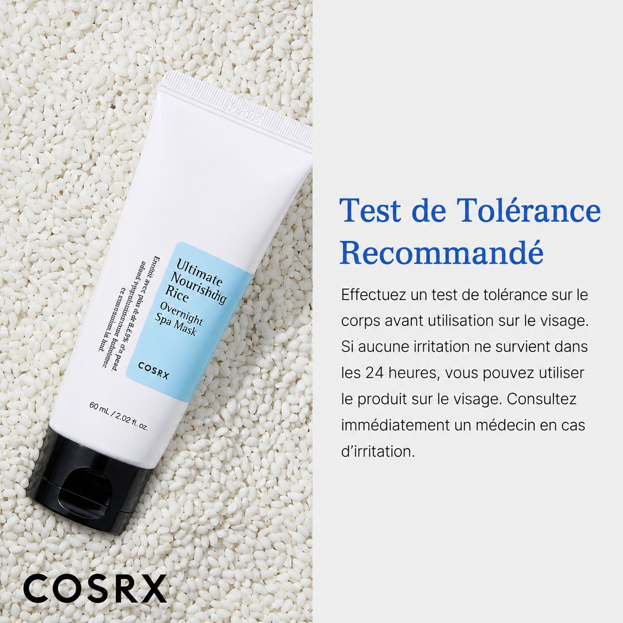 Hydratant coréen nutritif au riz COSRX pour peaux ternes, sèches et irrégulières.