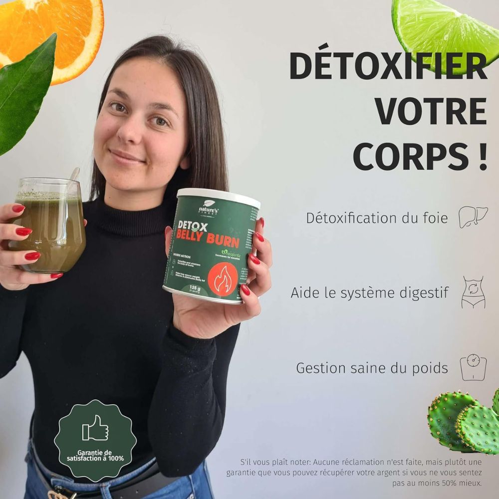 Nature's Finest Detox Belly Burn - Détox, perte de poids & brûleur de graisses