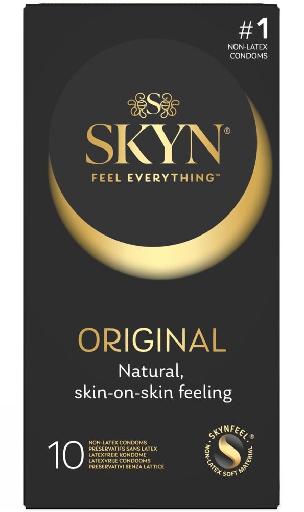 Boîte de préservatifs SKYN Original, 10 unités, sans latex.