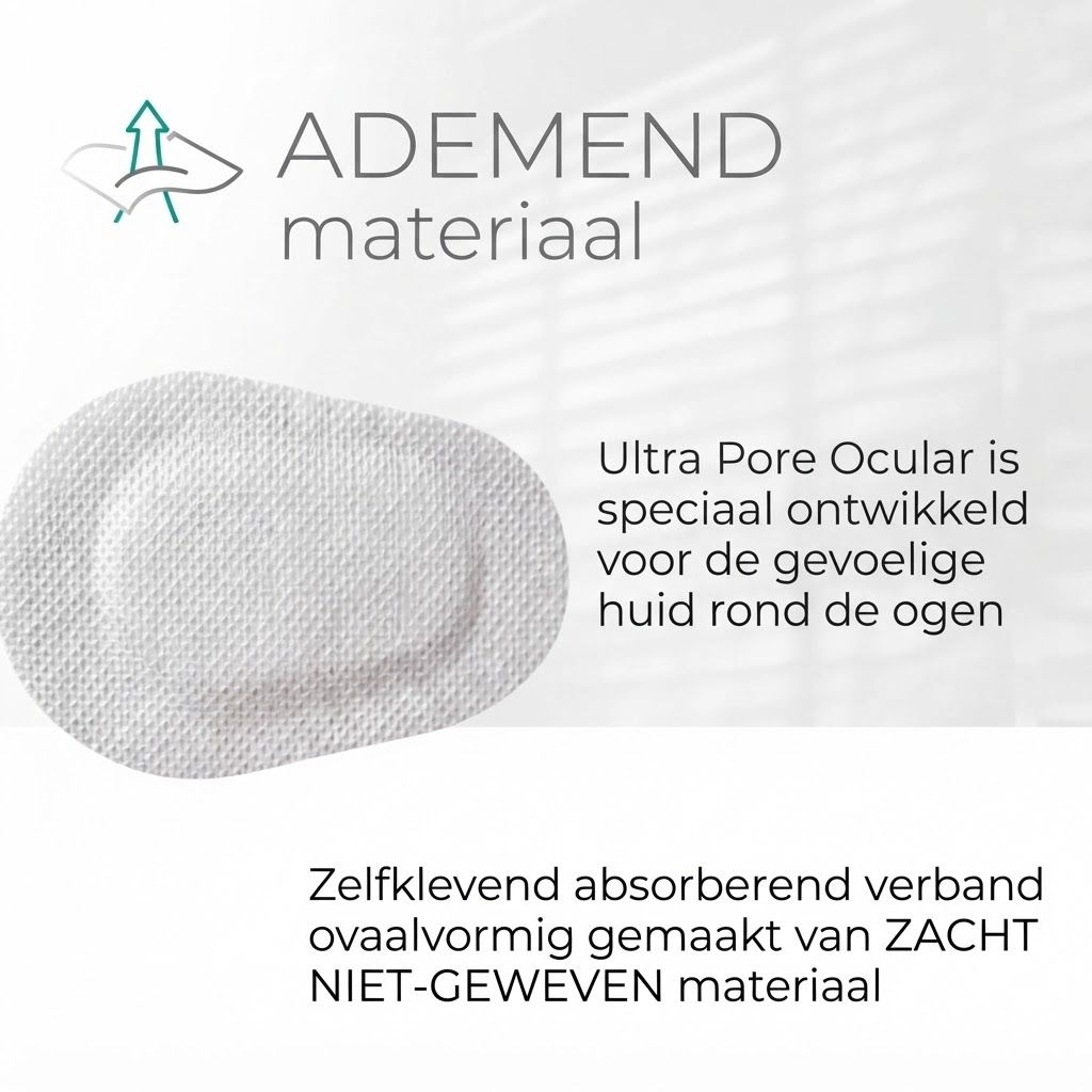 Medrull oogkompres: Close-up voorkant, zacht non-woven.