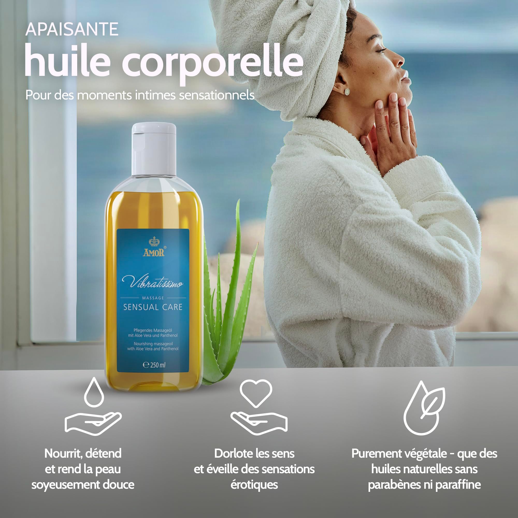 Vibratissimo Huile de Massage Sensual Care