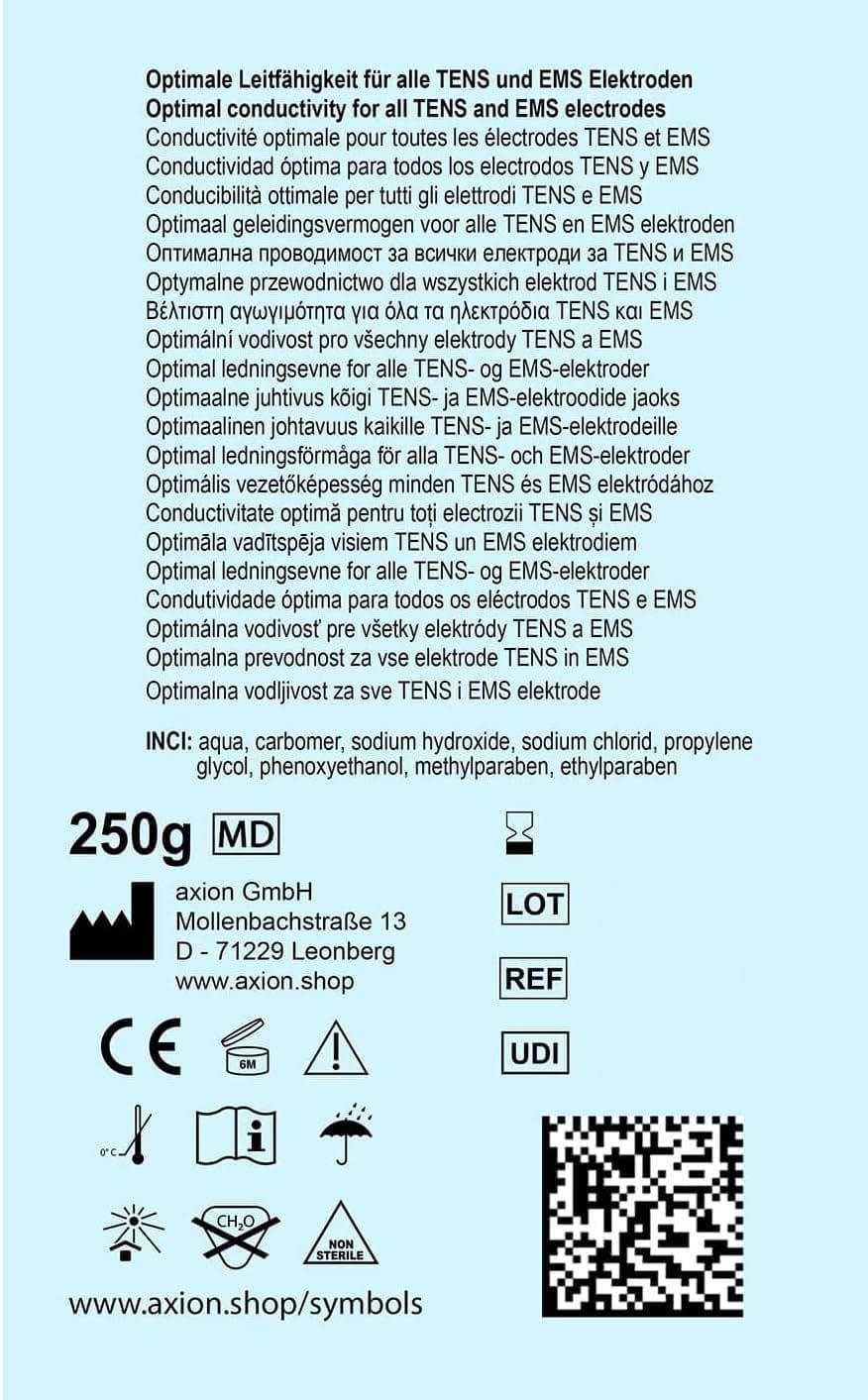 axion® Contactgel voor EKG-, EEG- en TENS EMS-elektroden