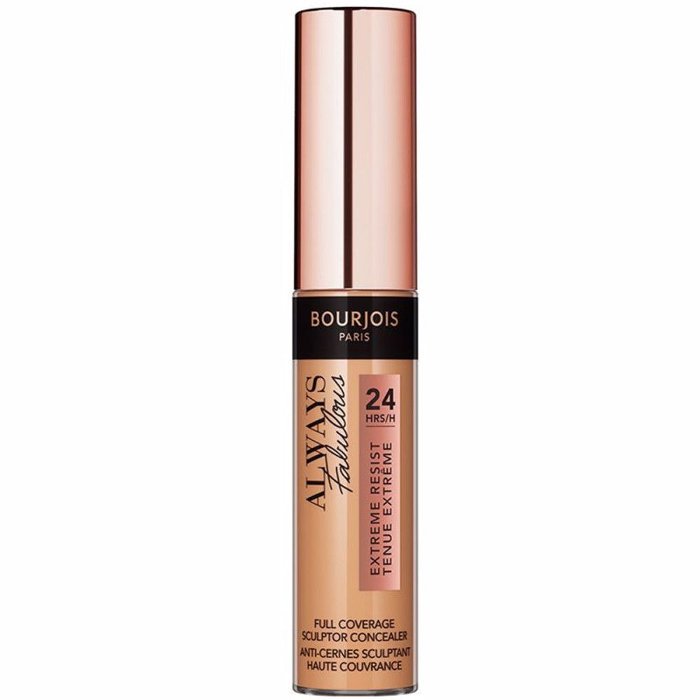 Bourjois Always Fabulous concealer, gesloten. Beige-roze tint, gouden dop.