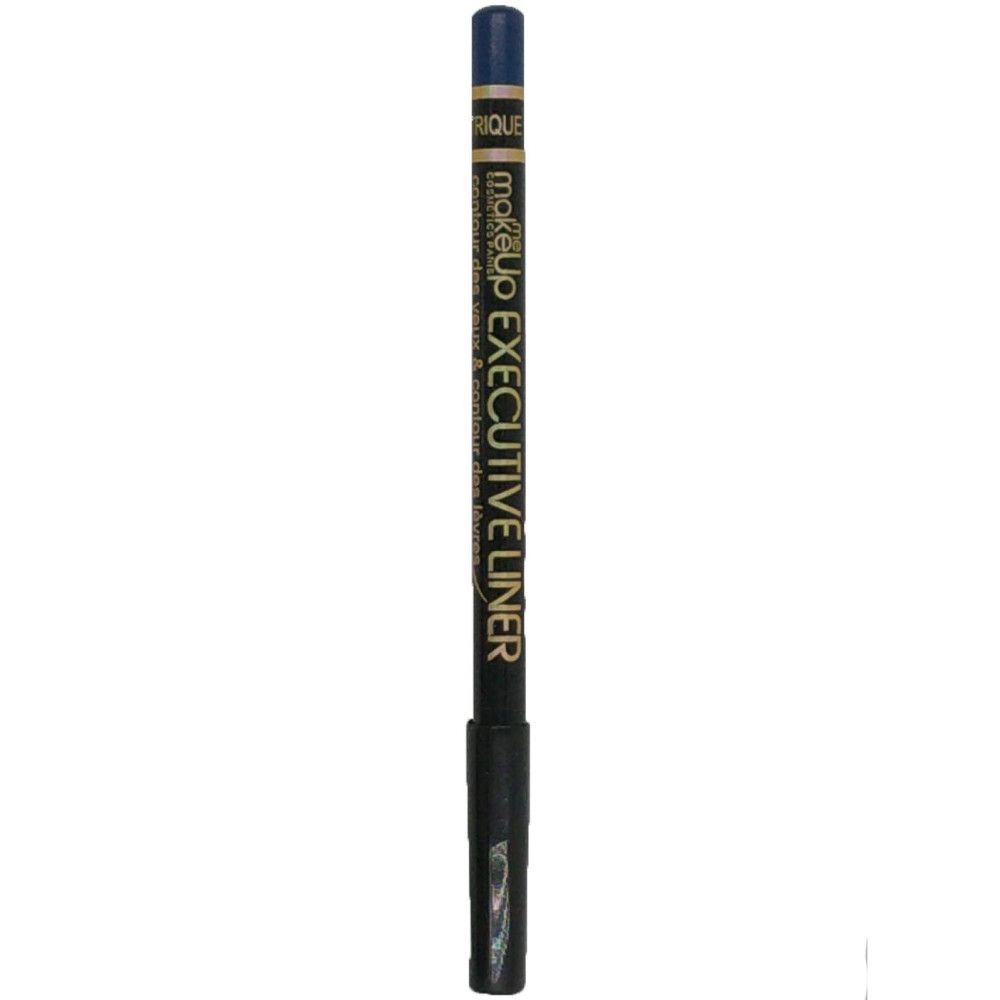 Make me up Executive Liner, blauwe pen. Zwarte pen met gouden tekst.