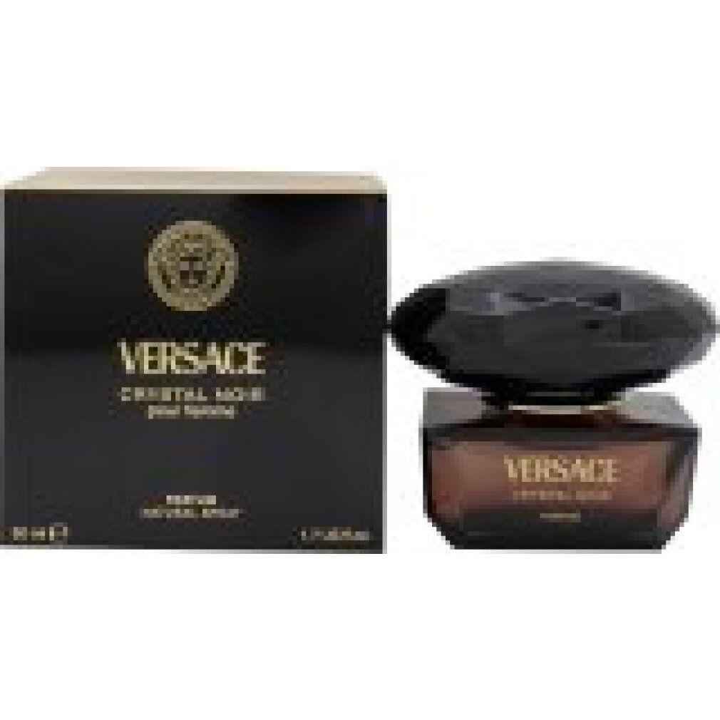 Versace Crystal Noir Parfum flesje en verpakking, 50 ml.