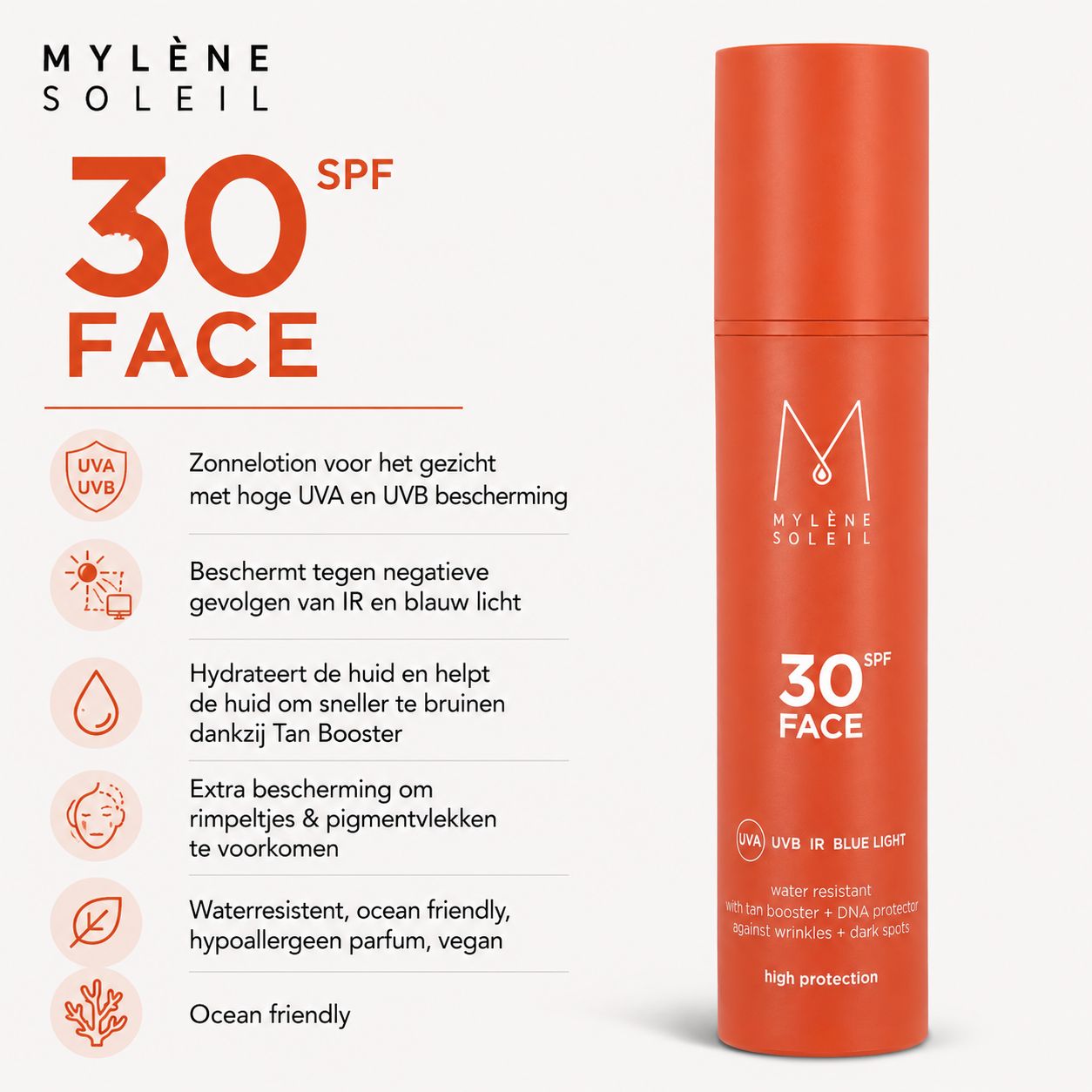 Mylène Soleil SPF 30 Face | Zonnelotion voor het gelaat