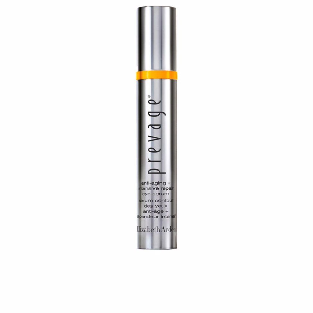 Flacon cylindrique argenté, bande jaune. Texte "prevage". Nom du produit et détails visibles.