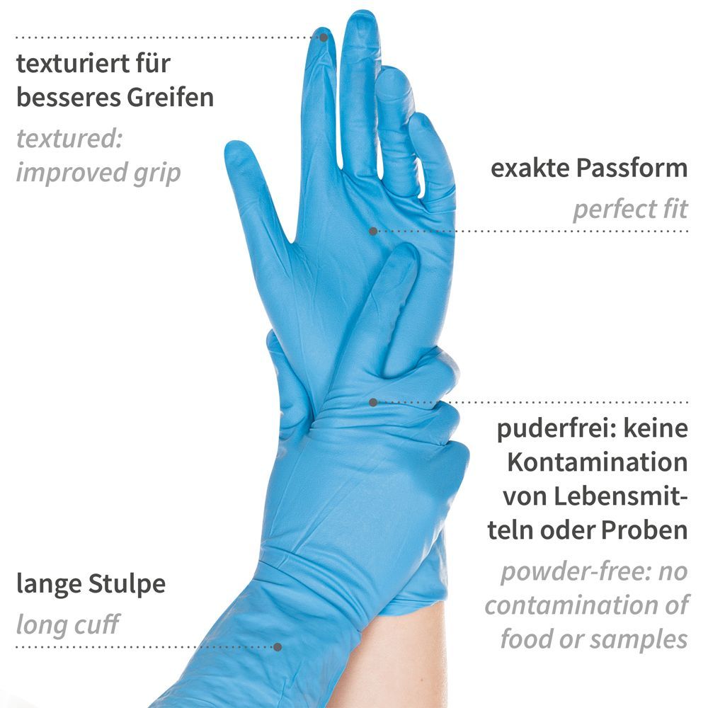 Hygostar Gants de protection chimique en nitrile Super High Risk