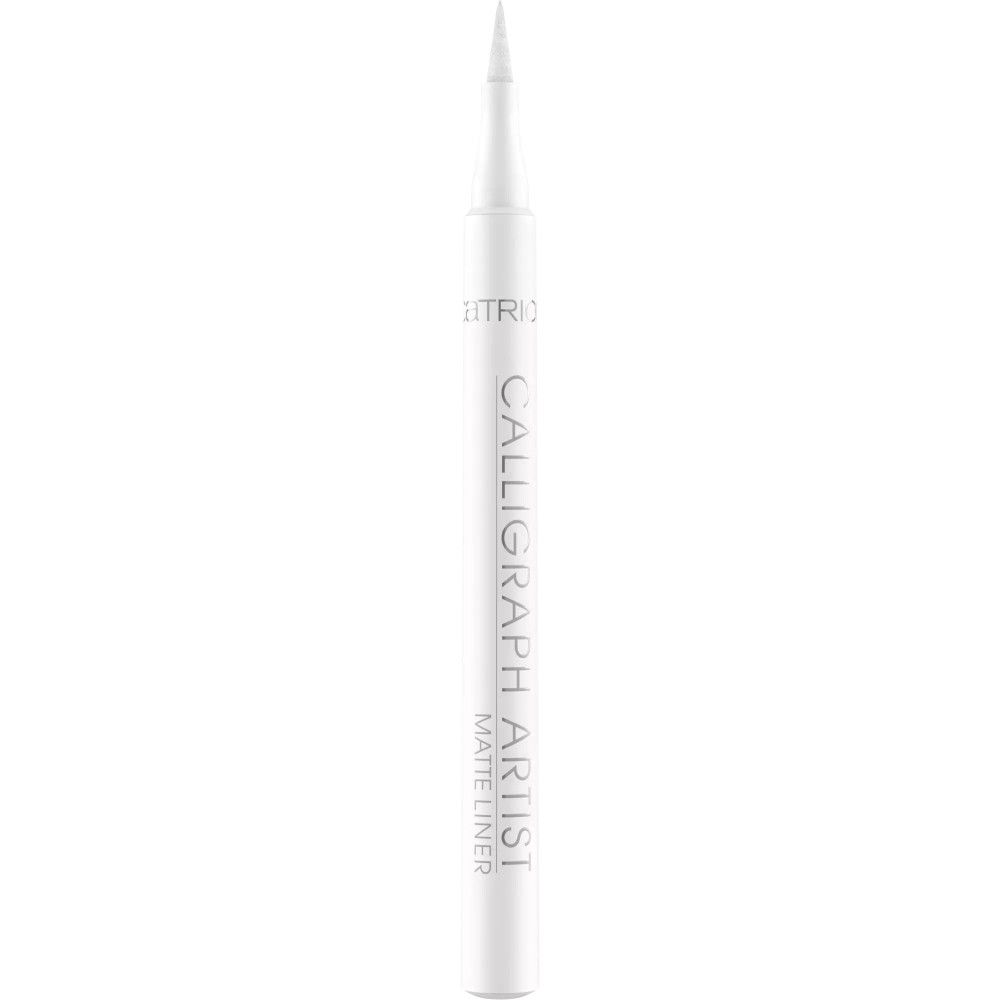 Eyeliner blanc avec inscription CALLIGRAPH ARTIST MATTE LINER. Marque Catrice visible.