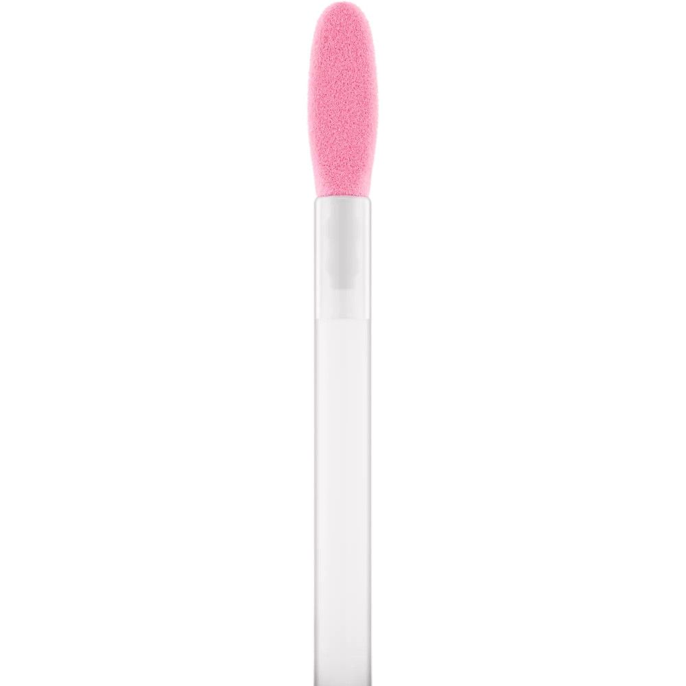 Lipgloss applicator. Witte steel met roze applicator spons.