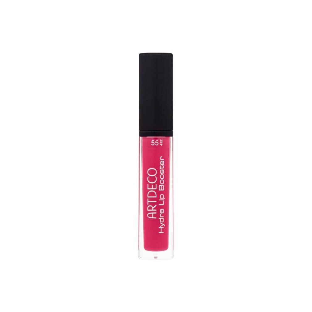 Artdeco Hydra Lip Booster 55. Rose translucide. Bouchon noir. Produit debout.