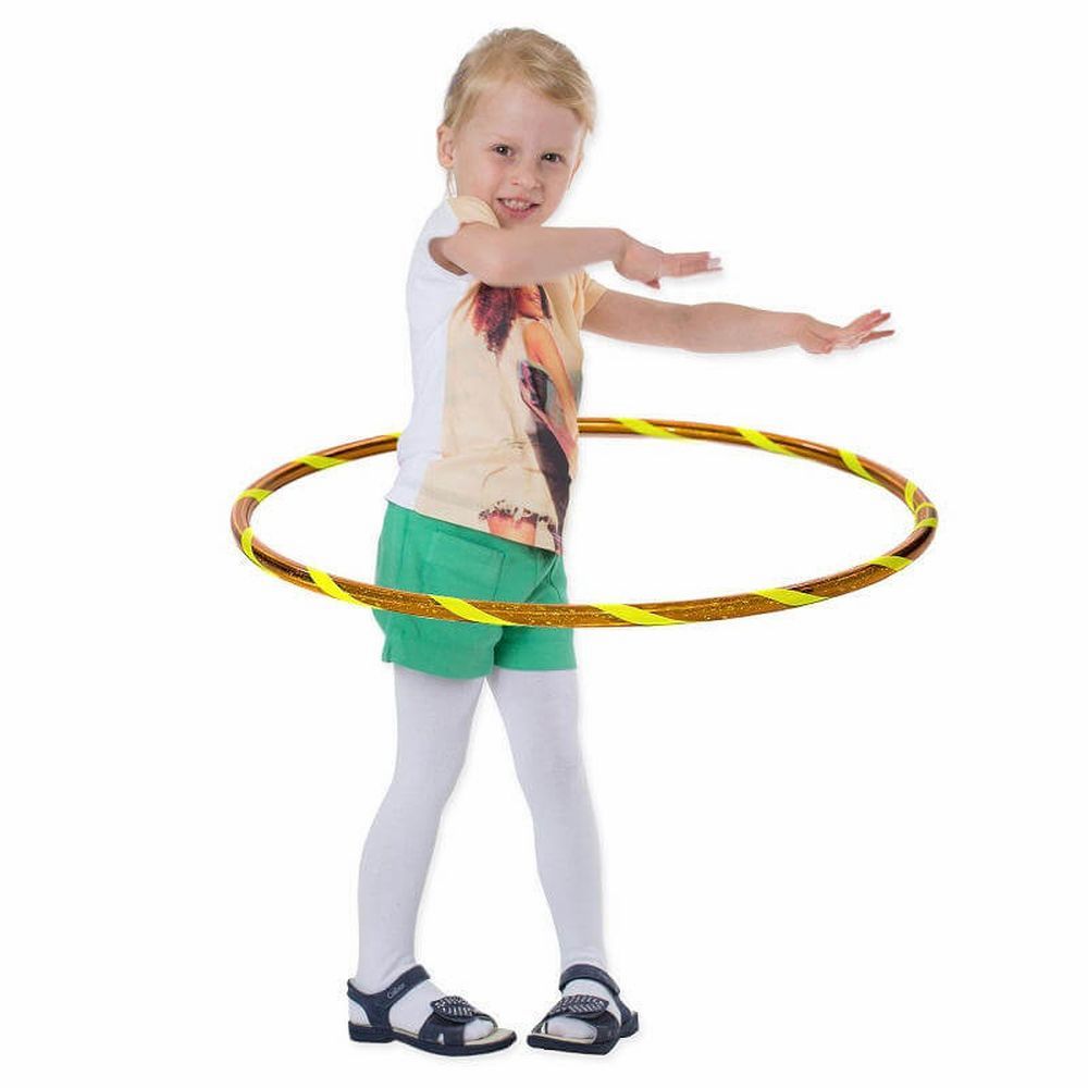 Hoopomania Super Star kinderhoelahoep | Ø 80 cm | Geel-Geel