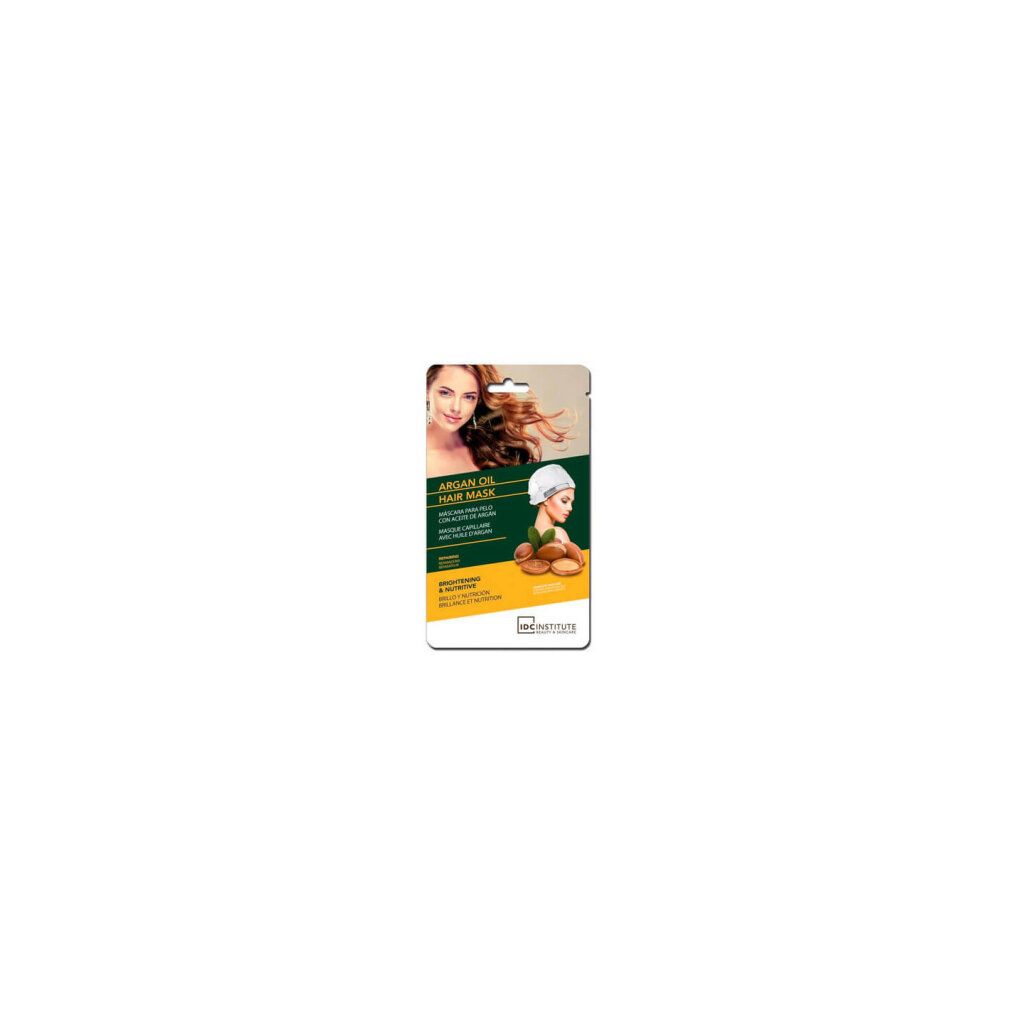 Emballage de masque capillaire, fond blanc. Nom du produit et marque visibles.