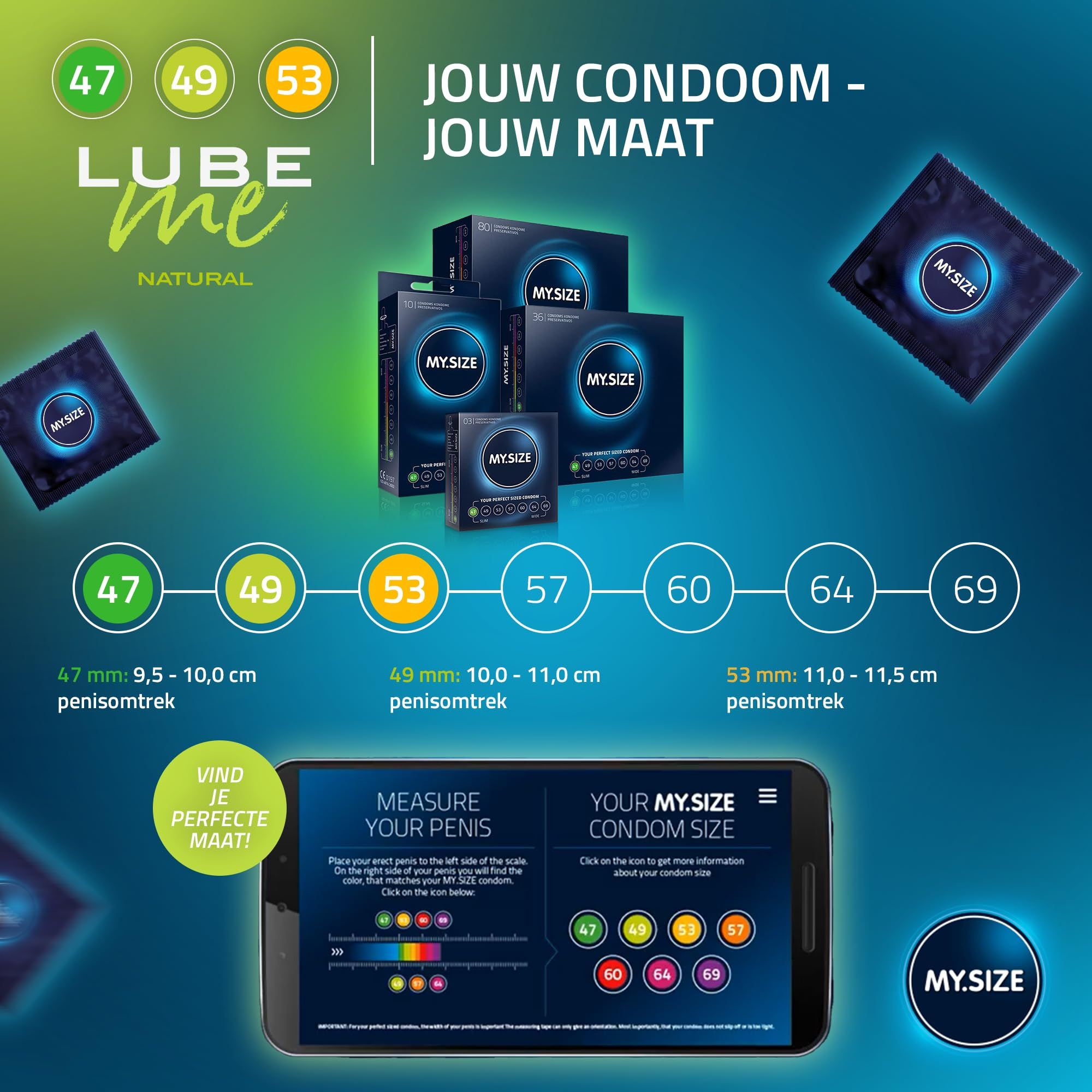 MY.SIZE Condooms + LUBE ME Natural Set