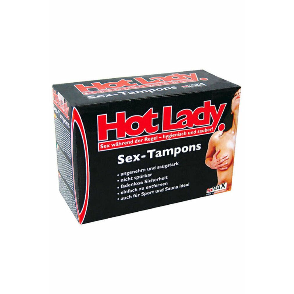 Emballage noir pour JOYDIVISION SexMAX Hot Lady Sex-Tampons, vue de face.