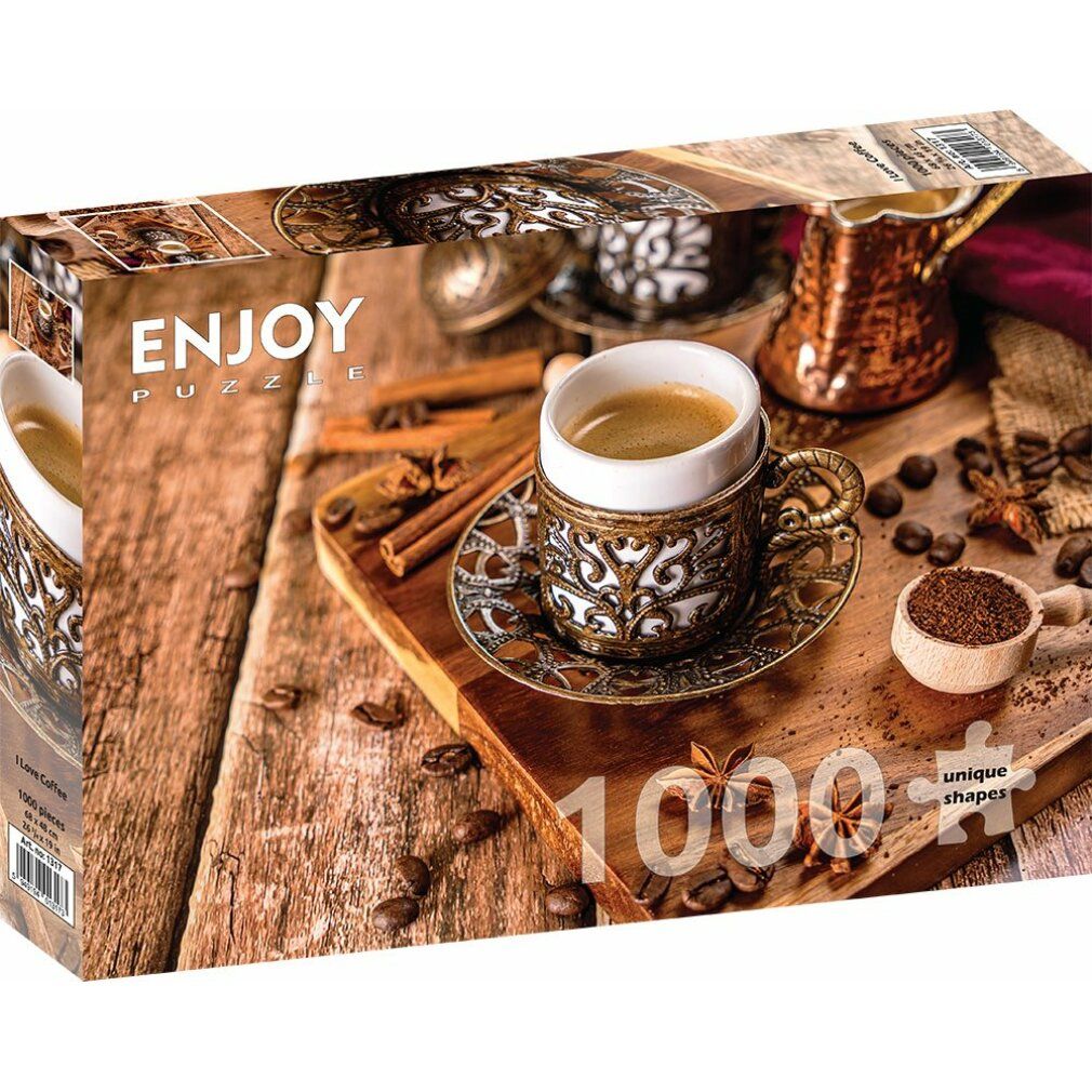 enjoy Puzzel Ik hou van koffie 1000 delen